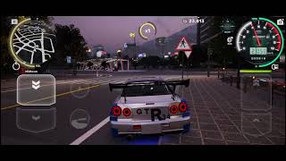 DRIVING NISSAN SKYLINE GTR R34 ON CARX STREET ON HIGH GRAPHICS AND DELIVERY OF CAR#carxstreet#gaming