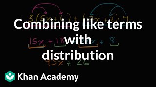 Combining like terms with distribution