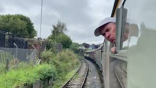 Class 56301 erupts out of Heywood with a train Class 40145 on the rear - ELR Autumn Diesel Gala 2023