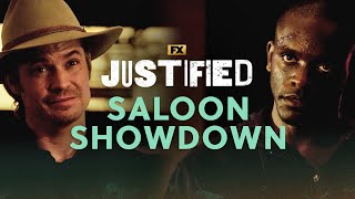 Raylan and Jody's Saloon Showdown - Scene | Justified | FX