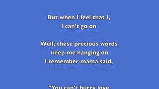Phil Collins You Can't Hurry Love- Lyrics