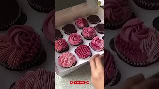 Amazing Cupcake Decorating Compilation Flower Buttercream Piping Technique Cupcake Designs #shorts