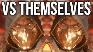 MORTAL KOMBAT 11 - Every Character vs Themselves (Interaction & Intros)