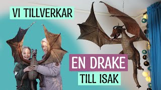 Vi tillverkar en drake till Isak (av papier mache)