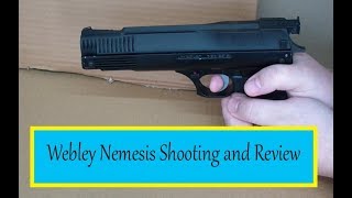 Webley nemesis air pistol shooting and review