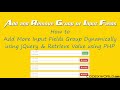Add Remove Group of Input Fields Dynamically using jQuery