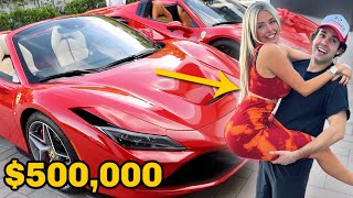 CORINNA KOPF SURPRISED DAVID WITH A FERRARI!