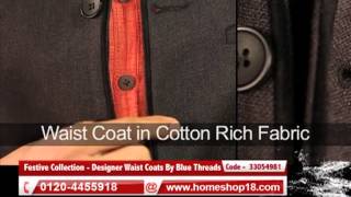 Homeshop18.com - Festive Collection - Designer Waist Coats By Blue Threads