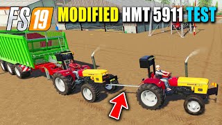 Modified \u0026 Stylish HMT 5911 Tractor Test in FS19