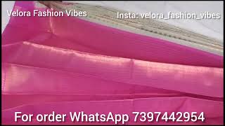 VFV presents Traditional Vaira oosi soft silk saree