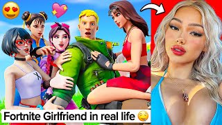 FUNNY MOMENTS with my 100 GIRLFRIENDS! (Fortnite)