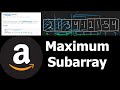 Maximum Subarray - Amazon Coding Interview Question - Leetcode 53 - Python