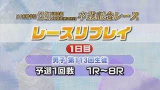 【日本競輪学校 卒業記念レース】男子 予選 1回戦 1R ～ 8R