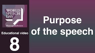 WSD Communication 8 - Purpose Of The Speech