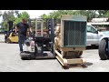 crown pe 4000 60 electric ride on rider pallet jack 6000 lbs cap 24v