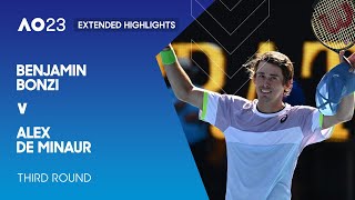 Benjamin Bonzi v Alex de Minaur Extended Highlights | Australian Open 2023 Third Round