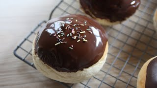 波蘭種巧克力麵包 Crispy chocolate buns with poolish method