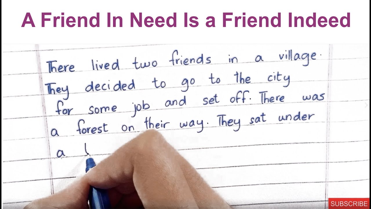 A Friend In Need Is A Friend Indeed Story In English - YouTube