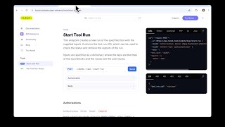 Running tools in Hunch via API