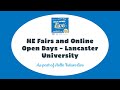 Making the most of Virtual HE Fairs and Open Days (Lancaster University) - Hello Future Live