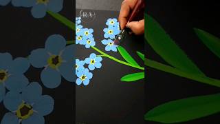 ✨️💫 Forget Me Not #shorts  Flower Painting For beginners