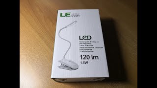 Lampada LED da scrivania ricaricabile con pinza | UNBOXING \u0026 VIDEO REVIEW