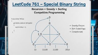LeetCode 761 – Special Binary String | Recursion + Greedy + Sorting | Competitive Programming