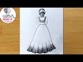 How to draw a girl with lehenga / girl drawing / how to draw a girl in beautiful traditional dress