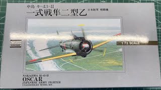 Arii Nakajima Ki-43-II Oscar Japanese Army Fighter 1/72 Scale Model Aircraft