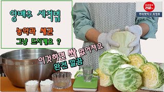 양배추에 농약 많아요.  깔끔 세척법