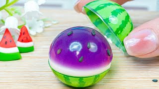 Satisfying Miniature Watermelon Jelly Decorating | Yummy Tiny Watermelon Ball Recipe