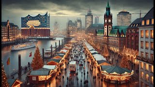 Live Christmas Walk in Hamburg: Festive Christmas Markets \u0026 Iconic Landmarks