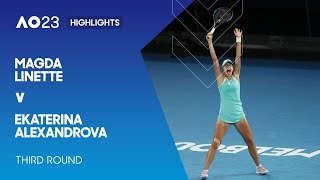 Magda Linette v Ekaterina Alexandrova Highlights | Australian Open 2023 Third Round