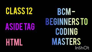 Aside tag | HTML | Learn html here.