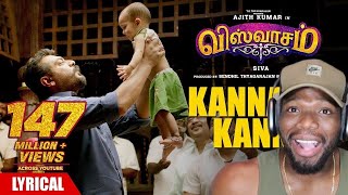Kannaana Kanney Song with Lyrics | Viswasam Songs | Ajith Kumar,Nayanthara | D.Imman|Siva|(REACTION)