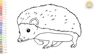Hedgehog drawing 02 | How to draw A Hedgehog step by step | Outline drawing | art janag | #art