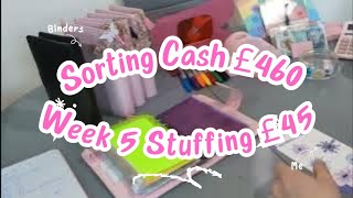 Sorting Monthly Money £460 \u0026 Cash Stuffing Week 5 £45 | At Home With Mercedes