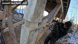 Building a new sawmill shed (ep4) - Roof \u0026 siding finish