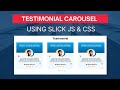 How to make responsive testimonial slider in html and css