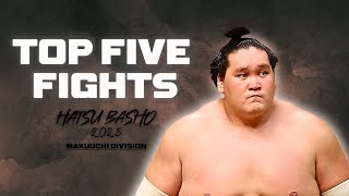 Top 5 Bouts of Day 7 - HATSU BASHO 2025 - Makuuchi Division