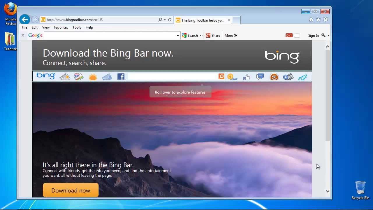 How To Download And Add The Bing Toolbar To Your Internet Browser - YouTube