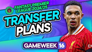 MY FIRST FPL GW16 TRANSFER PLANS ♻️ 1 Transfer Confirmed! ✅ | Fantasy Premier League Tips 2024/25