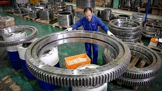 How Massive Wind Turbine Bearings Are Made. Incredible Forged Gear Factory