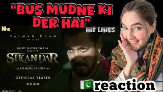 SIKANDAR: Official Teaser | Salman Khan |#reaction by AnnyShah