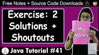 Java Tutorial: Exercise 2 - Solution and Shoutouts
