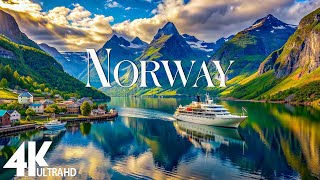 FLYING OVER NORWAYY (4K UHD) - Amazing Beautiful Nature Scenery with Piano  Music