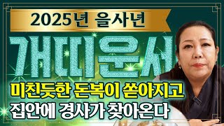 🌟2025년 을사년 개띠운세🌟드디어 대운이 들어옵니다! 개띠분들의 인생이 바뀝니다! 46년생 58년생 70년생 82년생 94년생 개띠운세