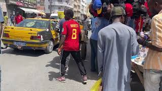 A two minute walk through the street markets in Dakar, Senegal