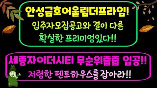 안성금호어울림더프라임! 입주자모집공고와 결이다른 확실한 프리미엄이있다! 세종자이더시티 무순위줍줍입공! 저렴한 펜트하우스를 잡아라!