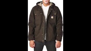 Carhartt Men's Relaxed Fit Washed Duck Sherpa Lined Utility Jacket